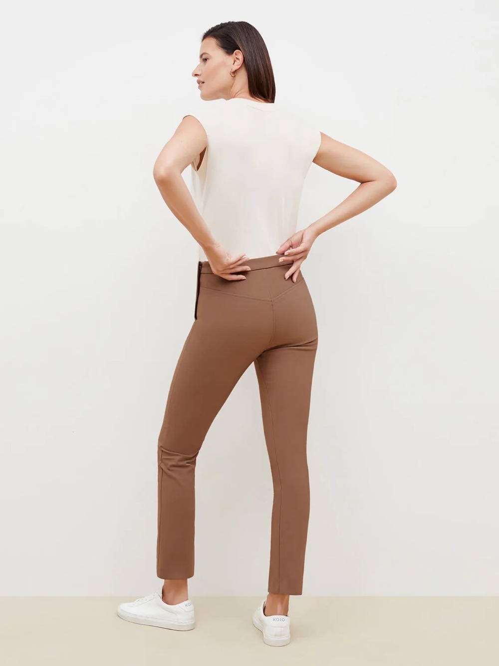 The Foster Cigarette Pant - PowerStretch in Saddle - Picture 3 of 9